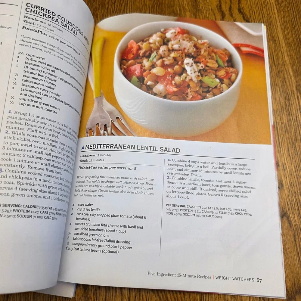 Weight Watchers Magazine Bundle 15-Minute & Top-Rated Recipes PointsPlus 2 Books
